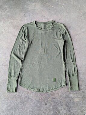 Topo Designs Green Crewneck Long Sleeve Merino Wool Top size XS